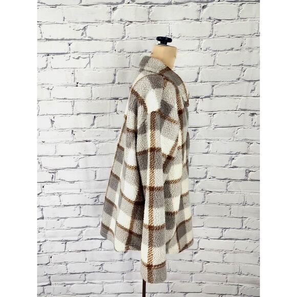 Koolaburra by UGG Shacket Womens M Jacket Brushed Back Sherpa Cozycore cabincore - Picture 4 of 11